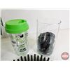 Image 4 : Artificial Plants, Wall Mirror Décor & Lidded Glass Tumbler