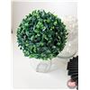 Image 6 : Artificial Plants, Wall Mirror Décor & Lidded Glass Tumbler