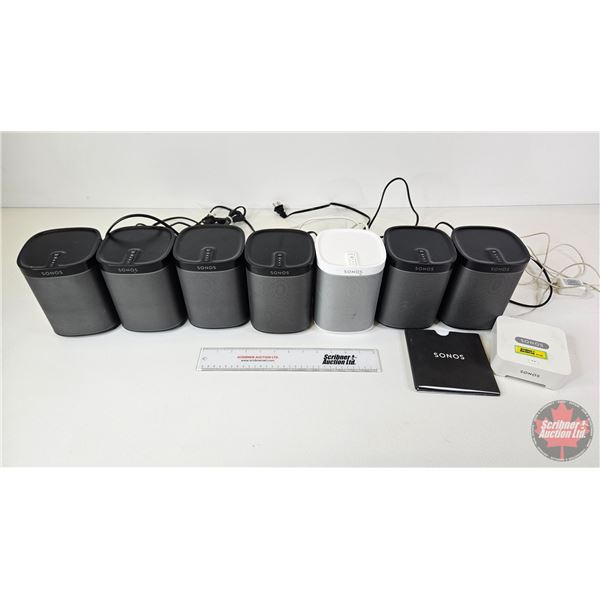 Sonos Speaker System w/Ethernet Port  (7 Total Speakers) (Managed over Wi-fi & Compatible with Sonos