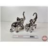 Image 3 : Mirrored Chrome Ceramic Elephant Sculptures (Largest : 11-1/2"H)