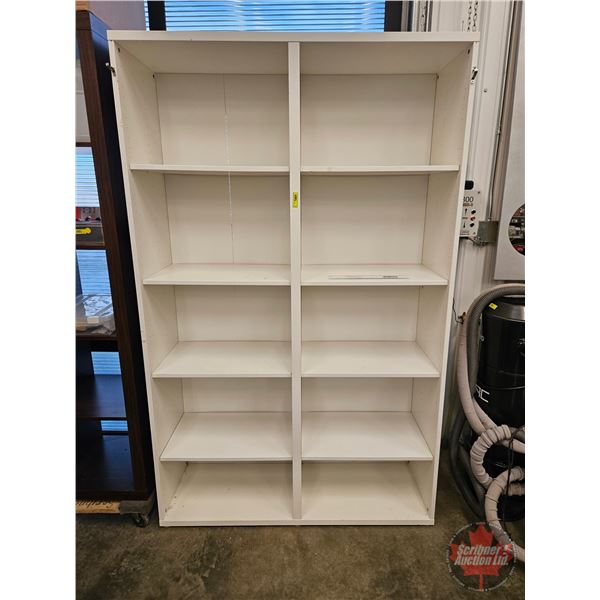 Double Sided Cubby Display/Organizer Shelving Unit  (Measures : 75-3/4"H x 47"W x 15-1/2"D)