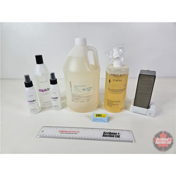 Moor Spa Hand Sanitizing Spray, Perron Rigot Pre & Post Depilatory Oil, Rapidry & Pad Dispenser