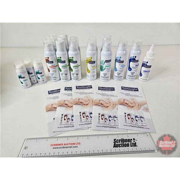 Variety of Footlogix Products (19pcs) :  - DD Cream - Tired Leg Formula Mousse - Foot Deodorant Spra