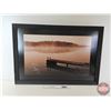 Image 1 : Framed Wall Art : Be the Change you wish to see in the World" (Lake Motif)  (Measures : 26"H x 38-1/