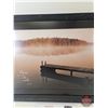 Image 3 : Framed Wall Art : Be the Change you wish to see in the World" (Lake Motif)  (Measures : 26"H x 38-1/