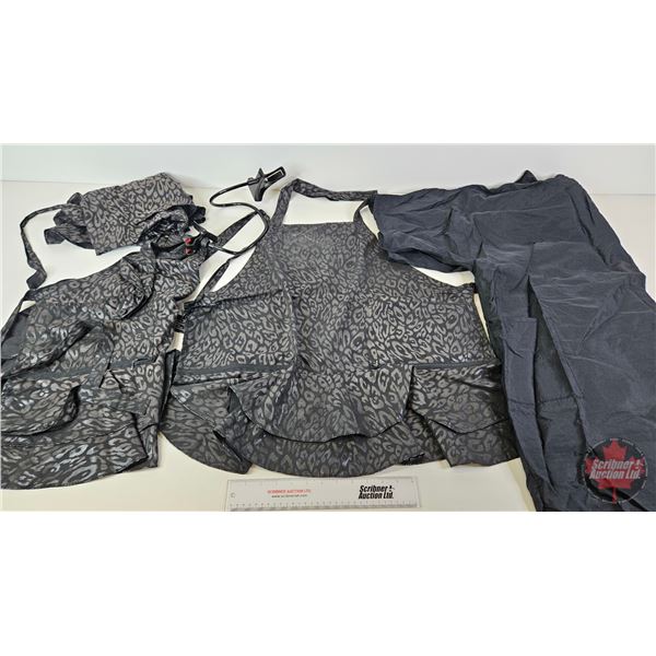 Esthetician Capes (4) & Clip Holder