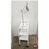 Image 5 : Esthetician Rolling Cart w/Magnifying Lamp  (Cart Measures : 37-1/2"H x 22"W x 13-1/2"D)