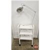Image 6 : Esthetician Rolling Cart w/Magnifying Lamp  (Cart Measures : 37-1/2"H x 22"W x 13-1/2"D)