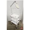 Image 9 : Esthetician Rolling Cart w/Magnifying Lamp  (Cart Measures : 37-1/2"H x 22"W x 13-1/2"D)
