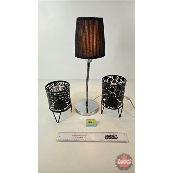 Electric Malleable Lamp & Batt Op Lamps (2)