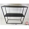 Image 1 : Black Metal Console Table  (Measures : 31-1/2"H x 31-1/4"W x 10-1/4"D)