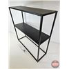 Image 2 : Black Metal Console Table  (Measures : 31-1/2"H x 31-1/4"W x 10-1/4"D)