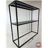 Image 3 : Black Metal Console Table  (Measures : 31-1/2"H x 31-1/4"W x 10-1/4"D)