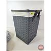 Image 3 : Laundry Basket w/Throw Pillows (2) (Basket Measures : 19-1/2"H x 14"W x 14"D)