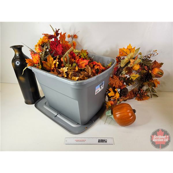 Fall Artificial Flora w/Vase (Vase Measures : 19-1/2"H)