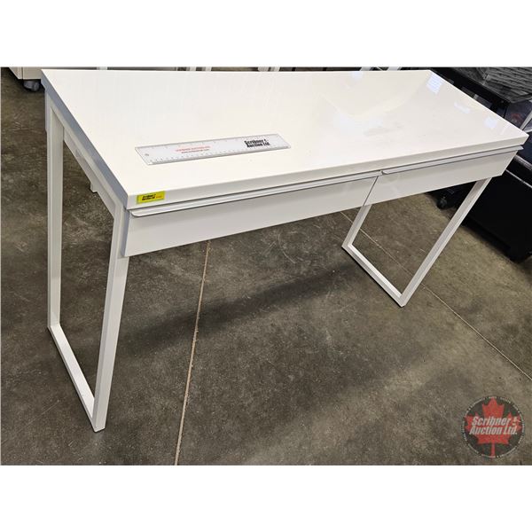 IKEA BESTÅ BURS Desk (High-Gloss) : 2 Drawer  (Ideal for Nail Techs) (Measures : 29-1/4"H x 47"W x 1