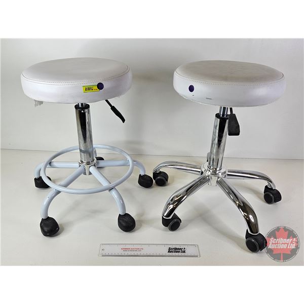 Salon Swivel Adjustable Rolling Stools (2)