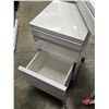 Image 5 : IKEA BESTÅ BURS Desk (High-Gloss) (2 Drawer) c/w Rolling 3 Drawer Organizer Unit (Ideal for Nail Tec