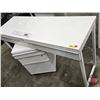 Image 3 : IKEA BESTÅ BURS Desk (High-Gloss) (2 Drawer) c/w Rolling 3 Drawer Organizer Unit (Ideal for Nail Tec