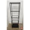Image 1 : IKEA VITTSJÖ Shelf Unit w/Black Metal Frame & Glass Shelves  (Measures : 69"H x 20"W x 14-1/4"D)