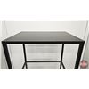 Image 4 : IKEA VITTSJÖ Shelf Unit w/Black Metal Frame & Glass Shelves  (Measures : 69"H x 20"W x 14-1/4"D)