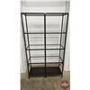 Image 1 : Double IKEA VITTSJÖ Shelf Unit w/Black Metal Frame & Glass Shelves  (Measures : 69"H x 39-1/4"W x 14