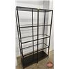 Image 2 : Double IKEA VITTSJÖ Shelf Unit w/Black Metal Frame & Glass Shelves  (Measures : 69"H x 39-1/4"W x 14