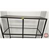 Image 4 : Double IKEA VITTSJÖ Shelf Unit w/Black Metal Frame & Glass Shelves  (Measures : 69"H x 39-1/4"W x 14
