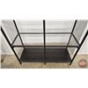 Image 6 : Double IKEA VITTSJÖ Shelf Unit w/Black Metal Frame & Glass Shelves  (Measures : 69"H x 39-1/4"W x 14