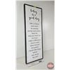 Image 2 : Plastic Framed Canvas Wall Art : "Today is a good day … "  (Measures : 37"H x 13"W x 1-3/4"