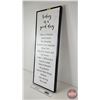 Image 3 : Plastic Framed Canvas Wall Art : "Today is a good day … "  (Measures : 37"H x 13"W x 1-3/4"