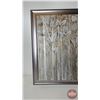 Image 5 : Large Framed Canvas Wall Art : Textured Landscape  (Measures : 29"H x 53"W)