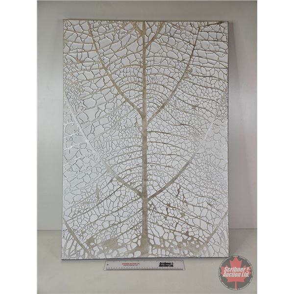 Canvas Birch Leaf Wall Art  (Measures : 39-1/4"H x 27-1/2"W)