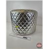 Image 2 : Chrome Metallic Ottoman (Measures : 13-1/2"H x 16-1/2"Dia)