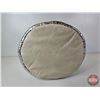 Image 5 : Chrome Metallic Ottoman (Measures : 13-1/2"H x 16-1/2"Dia)