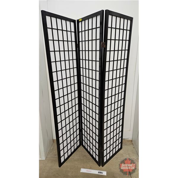 Room Screen Divider (3 Panel)  (Straightened Out Measurement : 69"H x 52"W) (One Panel : 17"W)