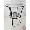 Image 1 : IKEA KLINGSBO Side Table w/Glass Top (Measures : 24-1/2"H x 19"Dia)