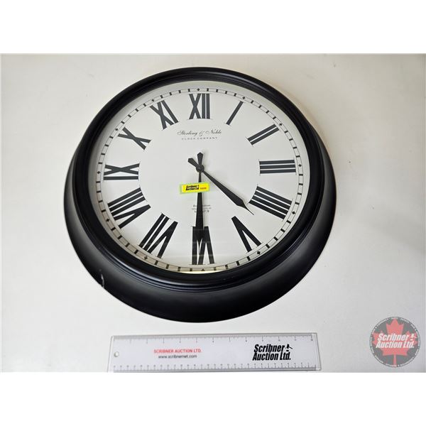 Sterling & Noble Wall Clock (Batt Op)  (Measures : 20"Dia)
