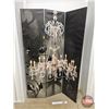 Image 1 : Chandelier Design Room Divider (3 Panel) (Measures Open : 71"H x 48"W) (One Panel : 16"W)