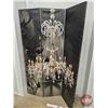 Image 2 : Chandelier Design Room Divider (3 Panel) (Measures Open : 71"H x 48"W) (One Panel : 16"W)