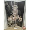 Image 3 : Chandelier Design Room Divider (3 Panel) (Measures Open : 71"H x 48"W) (One Panel : 16"W)