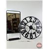 Image 3 : Wall Décor Mirror & Metal Frame Clock  (Clock Measures : 23-3/4"Dia)