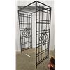 Image 1 : Black Metal Flatbar Lattice Arbor  (Measures : 85"H x 48-1/2"W x 30"D)