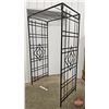 Image 2 : Black Metal Flatbar Lattice Arbor  (Measures : 85"H x 48-1/2"W x 30"D)