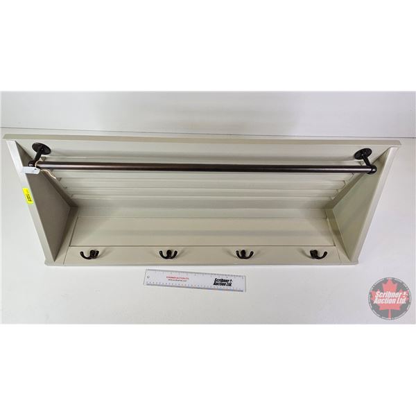 Hat & Coat Rack / Shelf (9"H x 39-1/2"W x 13-1/2"D)