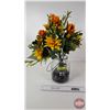 Image 1 : Silk Flowers in "Dream" Jar (Jar 8"H)