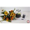 Image 3 : Silk Flowers in "Dream" Jar (Jar 8"H)