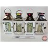 Image 1 : Memorial Candle Lanterns ~ Forever in our Hearts (4) (each with Batt Op Candle) (12-3/4"H x 6-1/4"W 