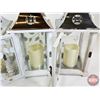 Image 5 : Memorial Candle Lanterns ~ Forever in our Hearts (4) (each with Batt Op Candle) (12-3/4"H x 6-1/4"W 