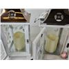 Image 6 : Memorial Candle Lanterns ~ Forever in our Hearts (4) (each with Batt Op Candle) (12-3/4"H x 6-1/4"W 